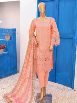 Dastaan By Bin Saeed Stitched 3 Piece Emb Lawn Collection Design 1 (BSD-DAS24-001)