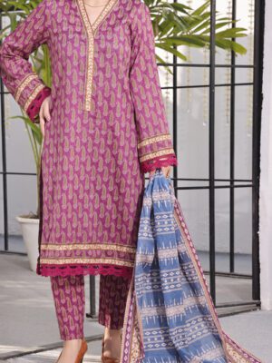 UNSTITCHED SIGNATURE PRINTED LAWN Design 1 (2024-ALD-010 )