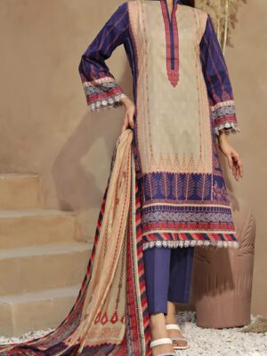 UNSTITCHED ICON PRINTED LAWN Design 3 (2024-ALD-003 )