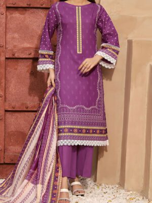UNSTITCHED ICON PRINTED LAWN Design 5 (2024-ALD-005 )