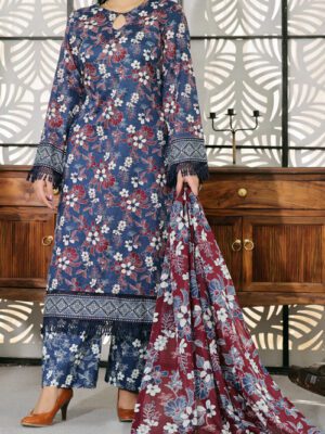 UNSTITCHED SIGNATURE PRINTED LAWN Design 7 (2024-ALD-016 )