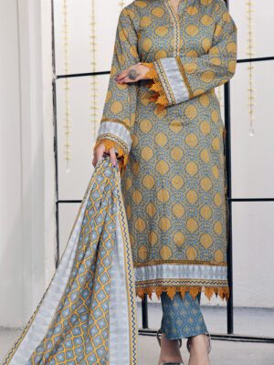 UNSTITCHED SIGNATURE PRINTED LAWN Design 8 (2024-ALD-017 )