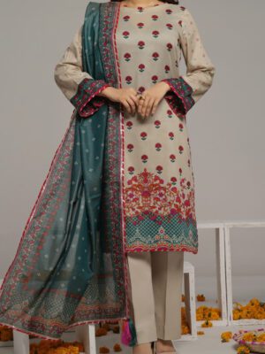 UNSTITCHED SUFINAS PRINTED LAWN Design 9 (2024-ALD-028 )