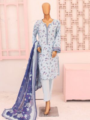 BIN SAEED Stitched 3 Piece Printed LAWN Design 12 (BSD-VOL8-012)