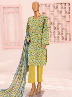 BIN SAEED Stitched 3 Piece Printed LAWN Design 12 (BSD-VOL9-012)