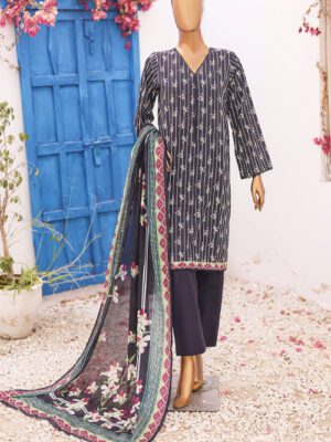 BIN SAEED Stitched 3 Piece Printed LAWN Design 7 (BSD-VOL9-007)