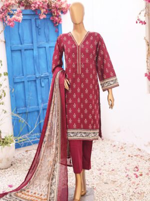 BIN SAEED Stitched 3 Piece Printed LAWN Design 9 (BSD-VOL9-009)