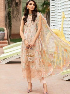 M Basics By Maria B Unstitched 3 Piece Emb Lawn Eid 2 Collection Design 3B (MB-24-003B)
