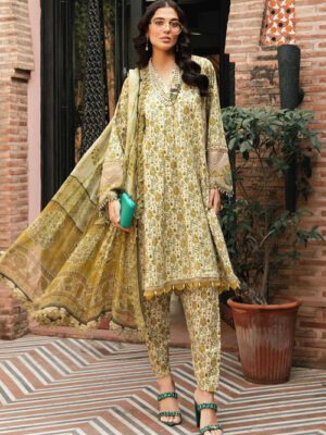M Basics By Maria B Unstitched 3 Piece Emb Lawn Eid 2 Collection Design 7A (MB-24-007A)