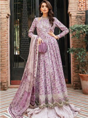 M Basics By Maria B Unstitched 3 Piece Emb Lawn Eid 2 Collection Design 7B (MB-24-007B)