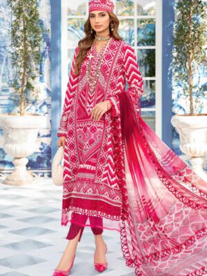 M Basics By Maria B Unstitched 3 Piece Emb Lawn Eid 2 Collection Design 8A (MB-24-008A)