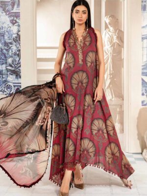 M Basics By Maria B Unstitched 3 Piece Emb Lawn Eid 2 Collection Design 9B (MB-24-009B)