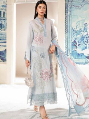 M Basics By Maria B Unstitched 3 Piece Emb Lawn Eid 2 Collection Design 1B (MB-24-001B)