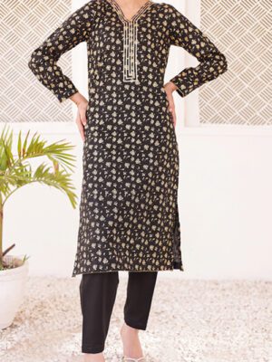 UNSTITCHED RANGOLI CO-ORDS GOLD Design 10 (2024-ALD-089)