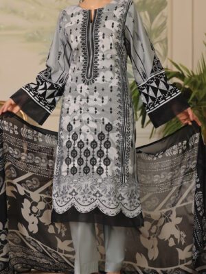 UNSTITCHED SAUDA SAAD EMB LAWN Design 11 (2024-ALD-086)