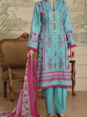 UNSTITCHED SAUDA SAAD EMB LAWN Design 13 (2024-ALD-088)