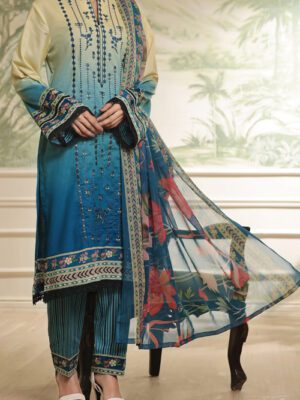 UNSTITCHED SAUDA SAAD EMB LAWN Design 2 (2024-ALD-077)