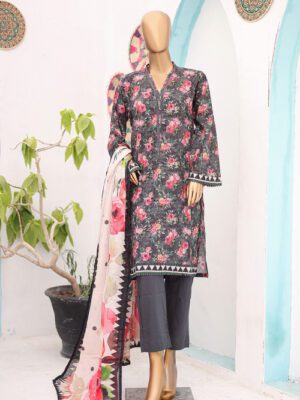 BIN SAEED Stitched 3 Piece Printed LAWN Design 4 (BSD-VOL8-004)