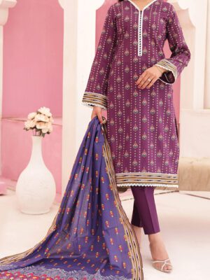 UNSTITCHED ORIENTAL PRINTED LAWN Design 4 (2024-ALD-040 )