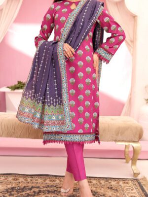 UNSTITCHED ORIENTAL PRINTED LAWN Design 6 (2024-ALD-042 )