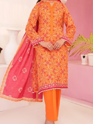 UNSTITCHED ORIENTAL PRINTED LAWN Design 7 (2024-ALD-043 )