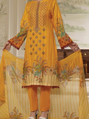 UNSTITCHED SAUDA SAAD EMB LAWN Design 7 (2024-ALD-082)