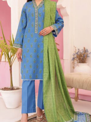 UNSTITCHED ORIENTAL PRINTED LAWN Design 9 (2024-ALD-045 )