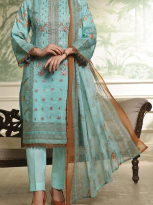 UNSTITCHED SAUDA SAAD EMB LAWN Design 9 (2024-ALD-084)