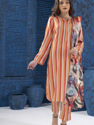 AFSAANA By REGALIA TEXTILE Unstitched 3 Piece Digital Printed Linen vol 2 Winter Collection Design 4 (AFSAANA-D-004)