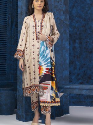 AFSAANA By REGALIA TEXTILE Unstitched 3 Piece Digital Printed Linen vol 2 Winter Collection Design 5 (AFSAANA-D-005)
