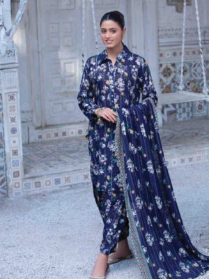 Ehala By Tawakkal Unstitched 3 Piece Digital Printed Linen Winter Collection Design 1 (Ehala-D-001)