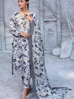 Ehala By Tawakkal Unstitched 3 Piece Digital Printed Linen Winter Collection Design 4 (Ehala-D-004)