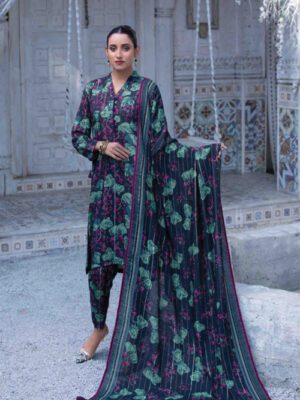 Ehala By Tawakkal Unstitched 3 Piece Digital Printed Linen Winter Collection Design 5 (Ehala-D-005)