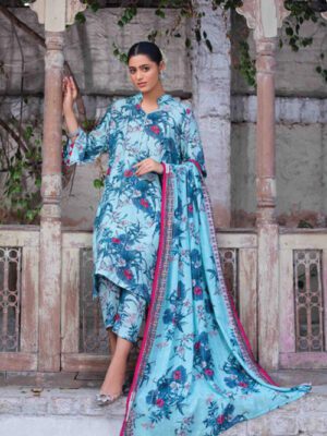 Ehala By Tawakkal Unstitched 3 Piece Digital Printed Linen Winter Collection Design 6 (Ehala-D-006)