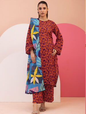 Identic Separates By Regalia Textile Unstitched 3 Piece Printed MidSummer Collection Design 1 (IDS-VOL2-001)