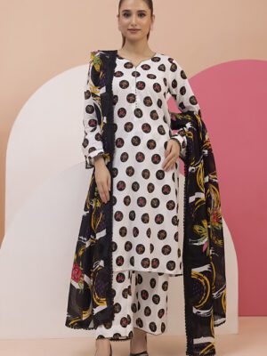 Identic Separates By Regalia Textile Unstitched 3 Piece Printed MidSummer Collection Design 7 (IDS-VOL2-007)