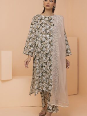 Print Kari By Regalia Textile Unstitched 3 Piece Print Kari With Chiffon Cutwork Dupatta Collection Design 11 (REG-PKARI-011)