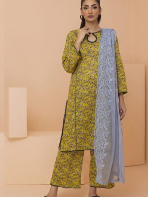 Print Kari By Regalia Textile Unstitched 3 Piece Print Kari With Chiffon Cutwork Dupatta Collection Design 13 (REG-PKARI-013)