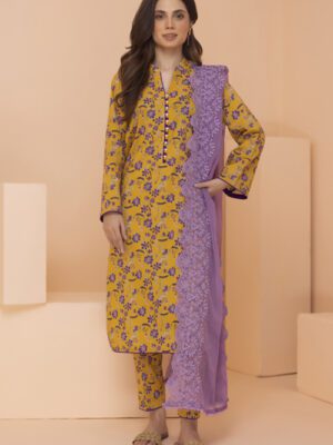 Print Kari By Regalia Textile Unstitched 3 Piece Print Kari With Chiffon Cutwork Dupatta Collection Design 2 (REG-PKARI-002)