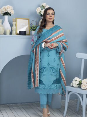 SALINA Khaddar By Regalia Textile Unstitched 3 Piece Embroidered Khaddar Winter Collection Design 4 (SALINA-D-004)